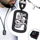 Colar de Couro Trançado Masculino Fecho Mosquete São Jorge