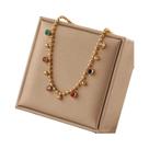 Colar De Cristal Multicolorido Para Mulheres Em Aço Inoxidável 316L, Joias De Moda Para Casamento E