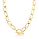 Colar de Elos Ovais lisos banhado em ouro 18k Colar de Elos Ovais lisos banhado em ouro 18k