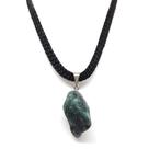 Colar de Esmeralda Verde Pedra Natural Prosperidade 25 cm