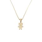 Colar de Filha Menina Liso Banhado Ouro 18k