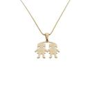 Colar de Filhas Meninas Liso Banhado Ouro 18k