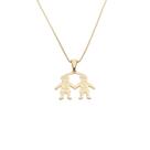 Colar de Filhos Meninos Liso Banhado Ouro 18k