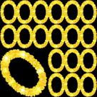 Colar de flores LED Sherr, 24 peças, amarelo brilhante, 100 cm