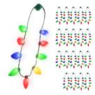 Colar de LED de Natal Windy City Novelties - 9 Lâmpadas - Pacote com 4