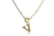 Colar de Letras Folheado em Ouro 18K Colar de Letras Folheado em Ouro 18K