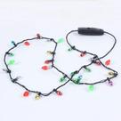 Colar De Luzes LED De Natal Com 8 Lâmpadas, Cordão De Luzes Piscantes, Decoração Festiva, Kit DIY