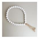 Colar de Mesa De Madeira Branco Fosco 50 cm