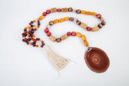 Colar de mesa decorativo japamala murano ághata
