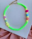 Colar de miçangas Neon conchas coloridas tendência verão