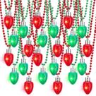 Colar de Natal com iluminação LED Sureio, pacote com 24, vermelho e verde