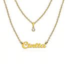 Colar De Nome Cintia Feminino Gargantilha prata e dourado em aço inox pode molhar não escurece