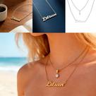 Colar De Nome Lilian Feminino Gargantilha prata dourado em aço inox 24k dourado Corrente de nomes Colar De Nome Lilian Feminino Gargantilha prata dourado em aço inox 24k dourado Corrente de nomes