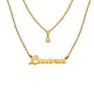 Colar De Nome Luara Feminino Gargantilha prata e dourado em aço inox pode molhar não Ficar Preto
