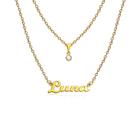Colar De Nome Luna Feminino Gargantilha prata e dourado em aço inox colar de nomes prateado corrente