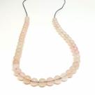 Colar de Pedra Natural Quartzo Rosa 8mm Com Altura Regulável