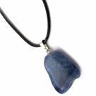 Colar de Pedra Rolada e Cristal - Quartzo Azul Colar de Pedra Rolada e Cristal - Quartzo Azul