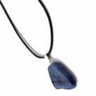 Colar de Pedra Rolada e Cristal - Sodalita