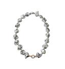 COLAR DE PÉROLAS BARROCAS METALIZADAS BANHADO A OURO - 50 cm