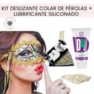 Colar de pérolas com gel siliconado - SEXY FANTASY