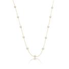 Colar de Pérolas Feminino Gargantilha Mini Esferas Lisas 18k