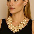 Colar de Pérolas Luxuoso Traço Elegância Natural
