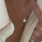 Colar de pingente minimalista para mulheres, aço inoxidável minimalista elegante