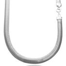 Colar de Prata 925 Corrente Feminina Laminada 45cm Banhado a Prata