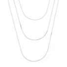 Colar De Prata 925 Feminino Veneziana 3 em 1 Gargantilha