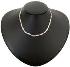 Colar de Prata 925 Legítimo Feminino Trançado 2 Fios 45cm