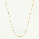 Colar de Prata Bolinha Revestida com Ouro 18k 33cm extensor 40