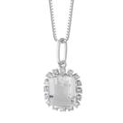Colar de Prata Coleção Queens Cristal 8x10 e Zircônias Brancas 45cm