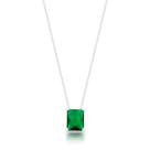 Colar de Prata Cristal Verde