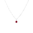 Colar de Prata Feminino Ponto de Luz Rubi Corrente Veneziana Colar de Prata Feminino Ponto de Luz Rubi Corrente Veneziana