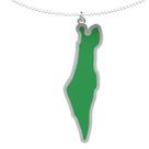 Colar de prata mapa de israel com resina 950
