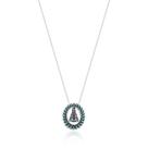 Colar de Prata Oval Turquesa Nossa Senhora Aparecida