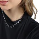 Colar De Prata Pedras Zircônias 45cm Feminina