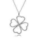 Colar de Prata Pétalas Do Amor Trevo