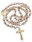 Colar de rosário Nazareth Store Catholic Pink Crystal Beads