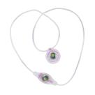 Colar de Silicone Power Balance Incolor + Rosa