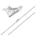 Colar de Tênis Estrela sapato com estrelinha masculino feminino prata prateado corrente gargantilha