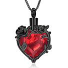 Colar de urna de cremação Oinsi Rose Flower Heart Crystal