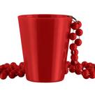 Colar de vidro Shot Glass Blinkee Non Light Up, vermelho frisado