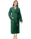 Colar de xale de lã de pelúcia Robe NY Threads, verde grande