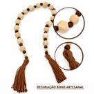 Colar Decorativo de Madeira 75cm para Decoração de Sala Mesa Aparador e Estante