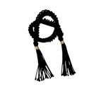 Colar Decorativo Laço de Algodão Ornamento para Mesa Preto