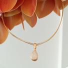 Colar Delicado Veneziana Gota Microcravejada Cristal / Banhada Ouro Colar Delicado Veneziana Gota Microcravejada Cristal / Banhada Ouro