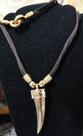 colar dente dourado