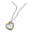 Colar Dia das Mães Madrepérola Folheado Coração Dourado Colar Dia das Mães Madrepérola Folheado Coração Dourado