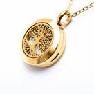Colar Difusor Árvore da Vida Raíz em AÇO INOXIDÁVEL - ANTIALÉRGICO - DOURADO